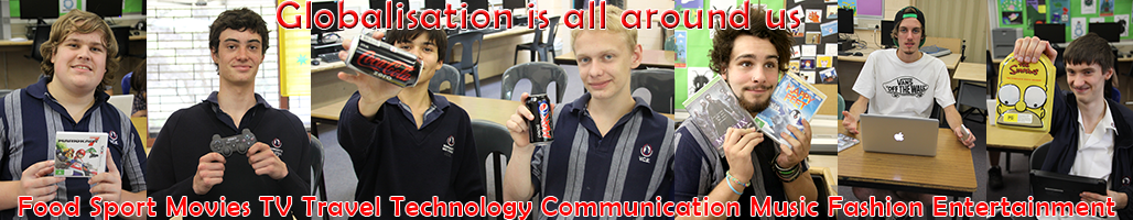 Games, Soft Drink, Movies, TV, Technology - global products in the Warrandyte classroom